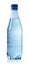 Light blue bottle of sparkling water