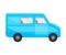 Light blue combi minivan. Vector illustration on a white background.