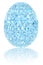 Light blue crystal easter egg on glossy white