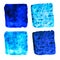Light blue dark blue watercolor square spots