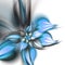 Light blue feathery fractal flower