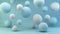 light blue floating spheres background