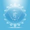 Light blue glossy vishuddha chakra banner