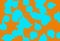 Light blue graffiti circles on orange background