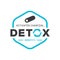 Light blue hexagonal detox logo with gastro icon