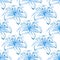 Light blue lily floral seamless pattern