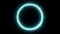 Light blue low poly circle loading progress bar. Neon glow. 4K seamless loop