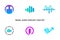 Light Blue Modern, Music, Audio, Podcast Logo Set