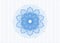 Light blue money style rosette. Vector Illustration. Detailed