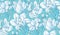 Light blue orchid floral seamless patter