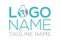 Light Blue Organic Nature Science Eco Lab Logo Design