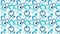 Light Blue Overlapping Circles Pattern Vector Graphic