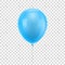 Light blue realistic balloon.