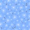 Light blue seamless pattern with dandelion fluff