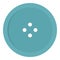 Light blue sewing button icon