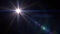 Light blue of Star lens flare 4k
