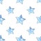 Light blue stylized stars pattern. Vector
