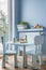 Light blue toddler table and chair idea