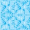 Light blue vintage floral vector seamless pattern. Flowery ornamental background. Hand drawn flower-patterned ornament. Elegance