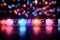 Light bokeh, defocused background, neon noir palette