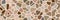 Light brown seamless pebble mosaic organic floor pattern