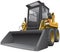 Light-brown skid steer loader