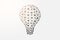 Light bulb 3d low poly symbol with connected dots. Idea, inspiration design vector illustration. Innovation polygonal