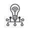 Light bulb AI Automation line icon