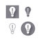 Light bulb, attention icon for user interface.