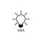 Light bulb black sign icon. Vector illustration eps 10