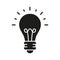 Light Bulb Bright, Creative Solution, and Innovation Pictogram. Lightbulb Smart Idea Concept Silhouette Icon. Efficient