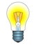 Light bulb. Burning incandescent lamp - vector full color illustration. A vintage light bulb is a symbol of an idea, an invention,