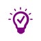Light, bulb, business creative solutions purple icon