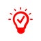 Light, bulb, Business creative solutions red icon