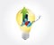 light bulb business profits illustration