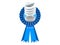 Light bulb cfl inside award ribbon