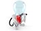 Light bulb character holding gasoline nozzle