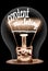 Light Bulb with Content Marketing Concept