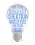 Light Bulb With Creation Text