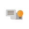 Light bulb creativity work business strategy icon