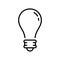 Light Bulb Electric Energy Line Icon. Lightbulb Electrical Low Energy Linear Pictogram. Innovation, Inspiration, Think