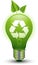 Light bulb environmental concept