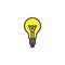 Light bulb filled outline icon