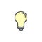 Light bulb filled outline icon