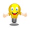 Light bulb in the form of a smiley. welcome, greet, creative, ideas