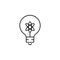 light bulb icon. Element of science illustration. Thin line illustration for website design and development, app development. Prem