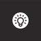 light bulb icon. Filled light bulb icon for website design and mobile, app development. light bulb icon from filled learning