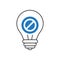 Light Bulb icon, Idea, solution, thinking icon with not allowed sign. Light Bulb icon and block, forbidden, prohibit symbol