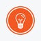 Light bulb icon. Lamp E27 socket symbol.