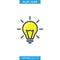 Light Bulb Icon Logo Design Template. Lamp Symbol